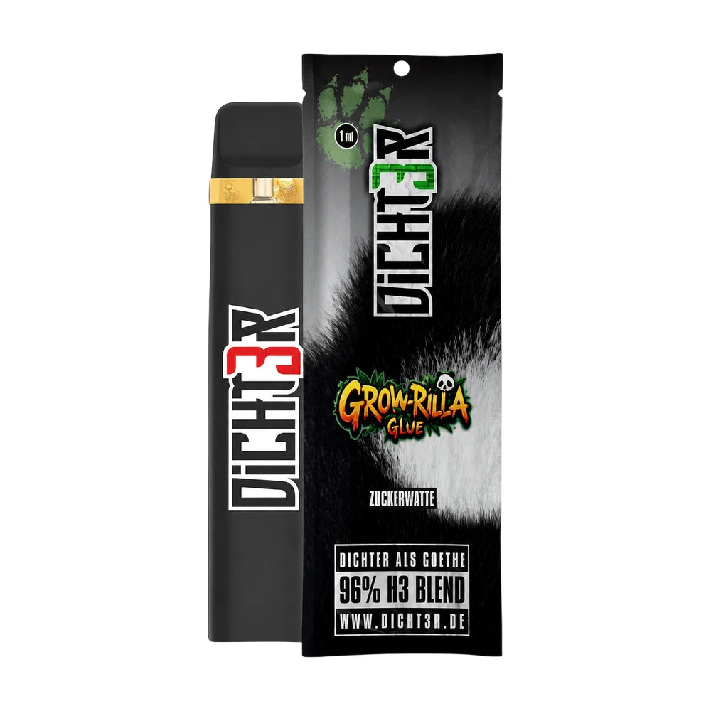 DICHT3R - 96% H3 Blend Vape - Grow-Rilla Glue (Zuckerwatte)