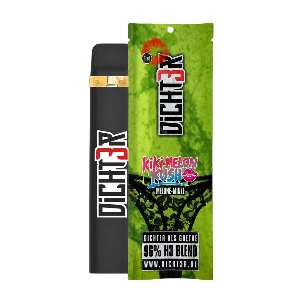 DICHT3R - 96% H3 Blend Vape - Kiki Melon Kush (Melone Minze)