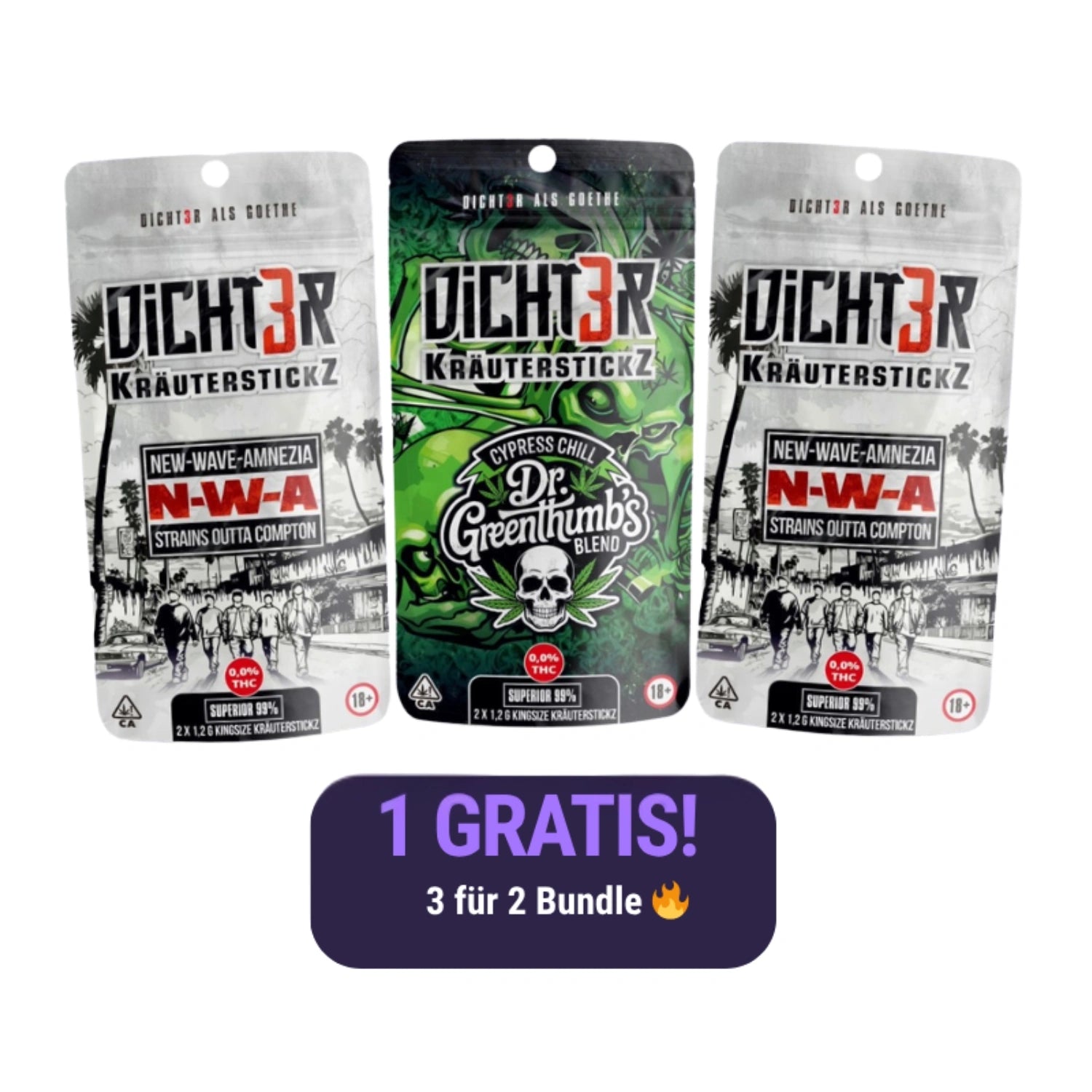 Pack de Porros Dicht3r 3x2