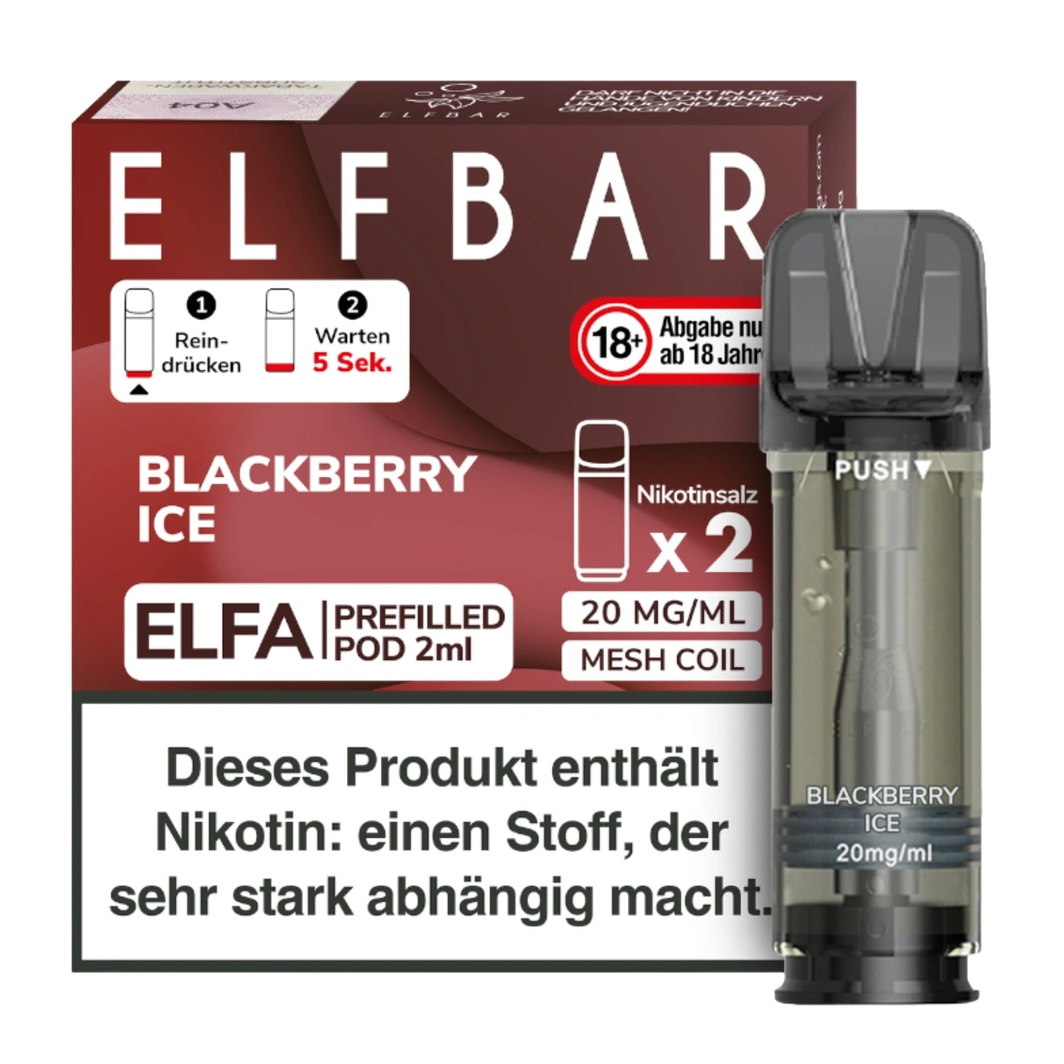 ELFA CP Prefilled Pod Blackberry Ice 20mg/ml
